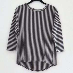 Black and Cream Striped Shirt